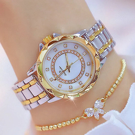 Reloj de pulsera para mujer con diamantes de imitación 