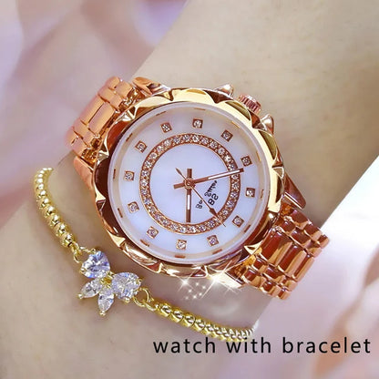 Reloj de pulsera para mujer con diamantes de imitación 