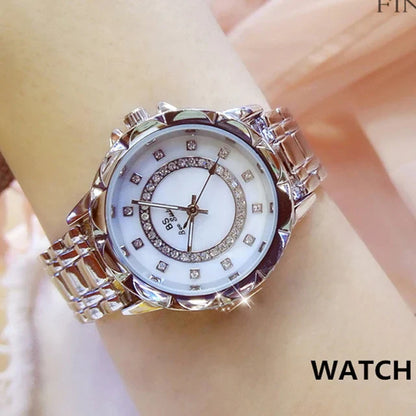 Reloj de pulsera para mujer con diamantes de imitación 