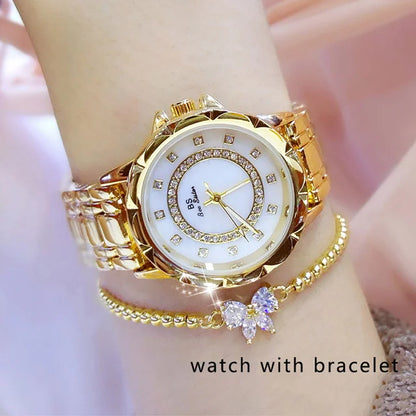 Reloj de pulsera para mujer con diamantes de imitación 