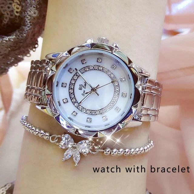 Reloj de pulsera para mujer con diamantes de imitación 