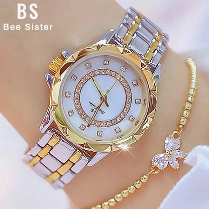 Reloj de pulsera para mujer con diamantes de imitación 