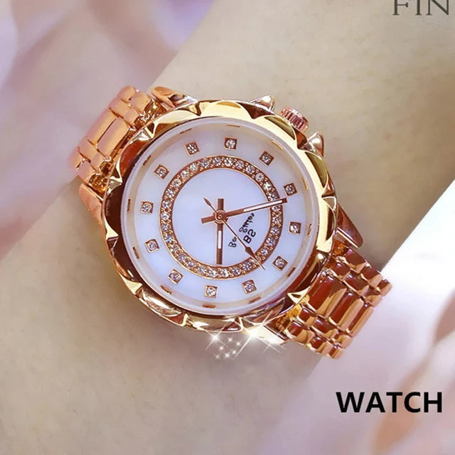 Reloj de pulsera para mujer con diamantes de imitación 