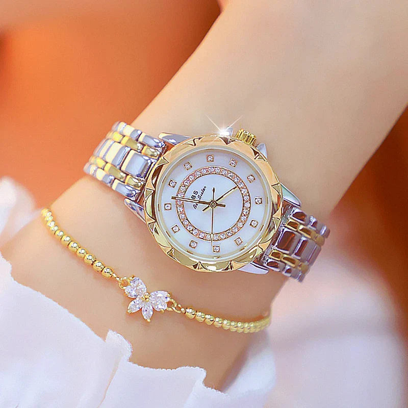 Reloj de pulsera para mujer con diamantes de imitación 
