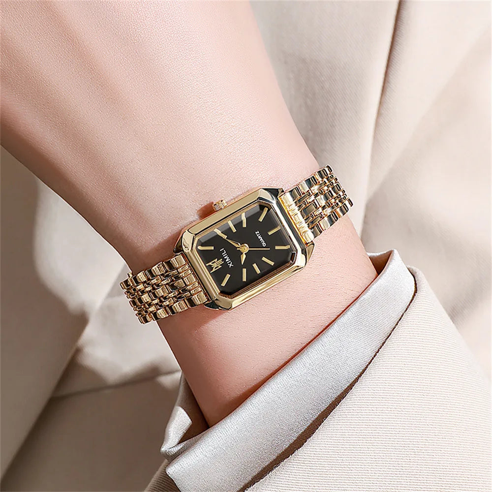 Reloj ligero de acero inoxidable para mujer 