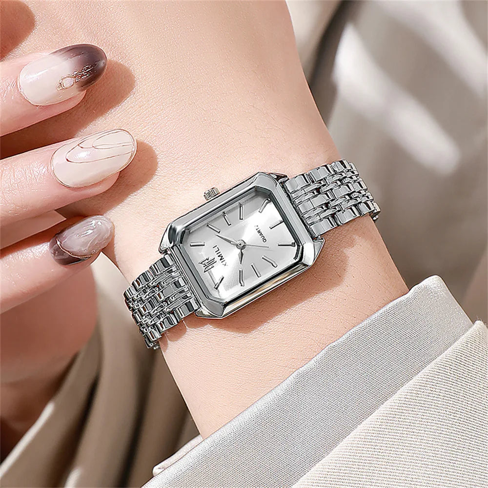 Reloj ligero de acero inoxidable para mujer 