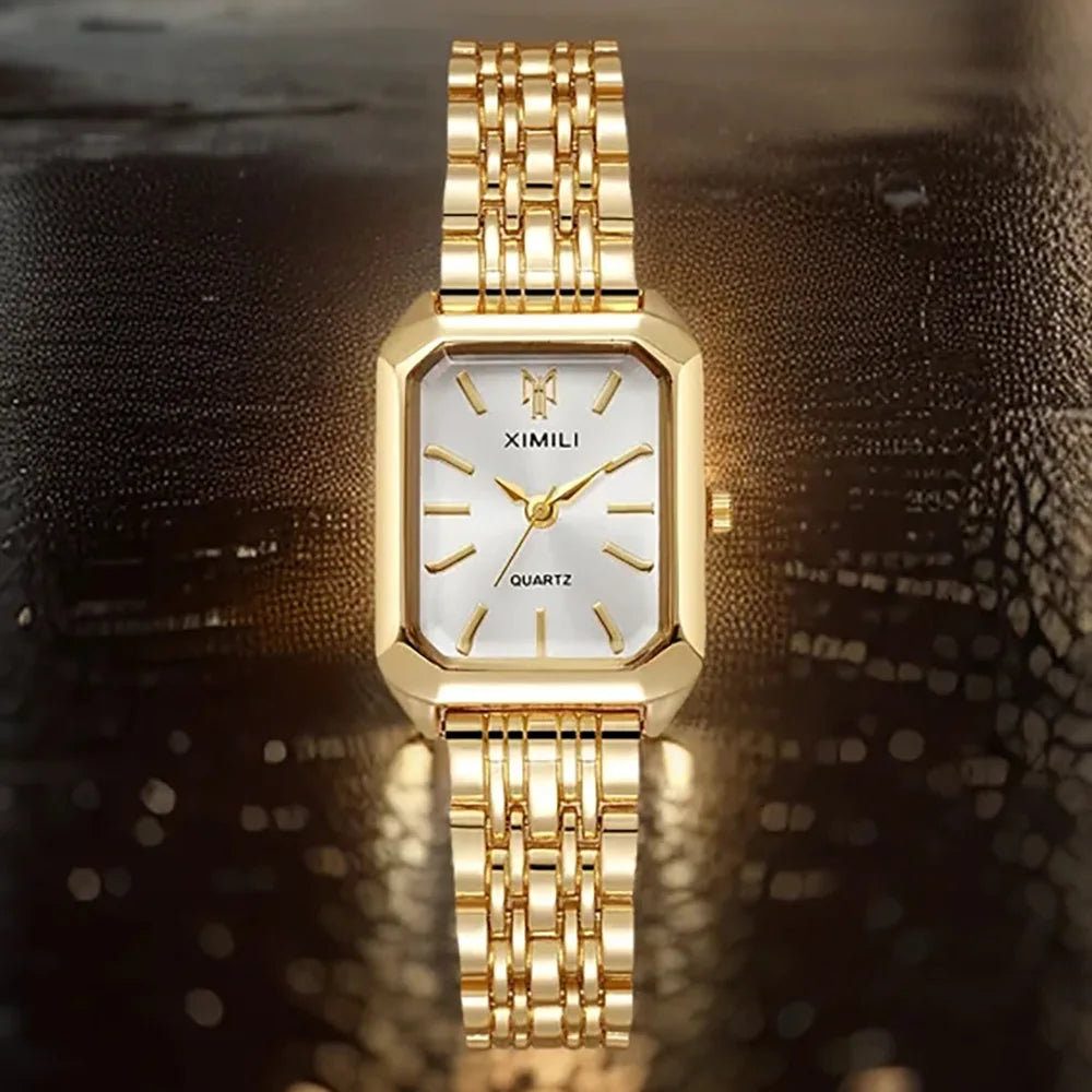 Reloj ligero de acero inoxidable para mujer 